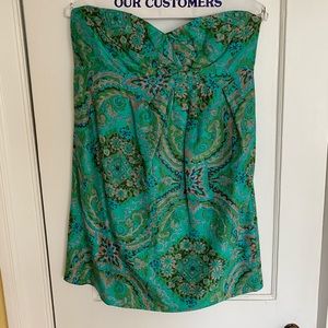 Jcrew silk strapless dress